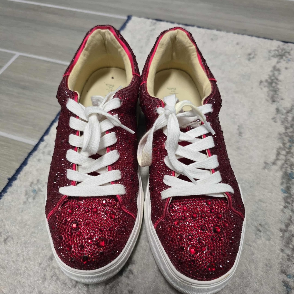 Betsy Johnson Red Sequin Women's Sneakers